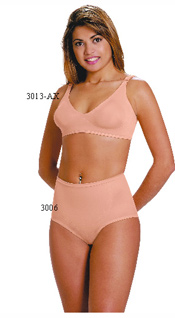 3013-AX: Bra Pre-Molded Seamless Cup, Adjustable Straps 3006: Compression briefs, Reinforced Front Panel     3013-AX: Brassier prehormado Copa Sin Costura, Tiras Ajustable 3006: Panty Compression, Resfuerzo Panel Delantero  