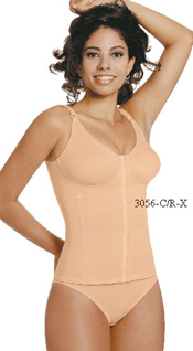 3056-C/R-X: Bodice with stays, Seamed Cup, Front Closure. Panty not included.